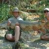 DJ and James with a 6'9.5" Alligator Gar